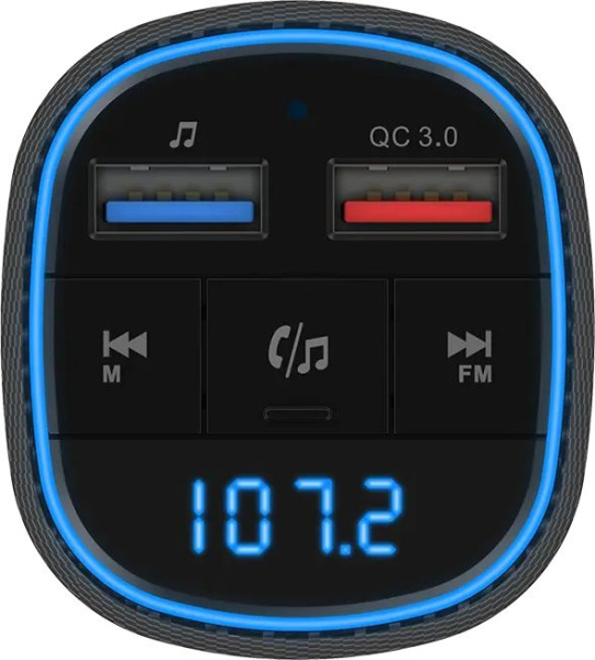 Автомобильный FM-модулятор Navitel BHF02 BASE черный MicroSD BT USB (BHF02_BASE)