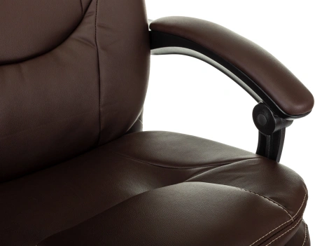 Кресло руководителя Бюрократ CH-868N-BF коричневый эко.кожа крестов. пластик подст.для ног