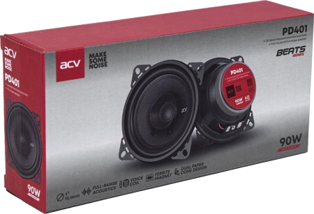 Колонки автомобильные ACV PD-401 BEATS (без решетки) 90Вт 88дБ 4Ом 10см (4дюйм) (ком.:2кол.) коаксиальные однополосные