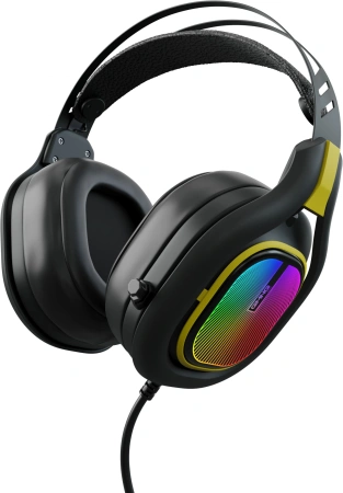Наушники с микрофоном GMNG HS-L630G черный/желтый 2.2м мониторные оголовье (1533561)