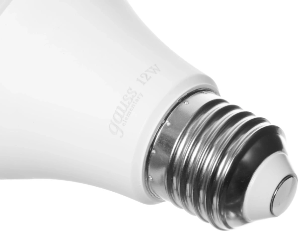 Лампа светодиодная Gauss Elementary A60 12Вт цок.:E27 груша 220B 4100K св.свеч.бел.нейт. (упак.:1шт) (23222)