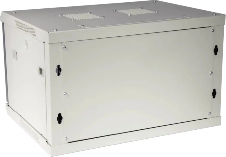 Шкаф коммутационный Lanmaster TWT-CBWPG-12U-6X6-GY 12U 600x600мм пер.дв.стекл 60кг серый