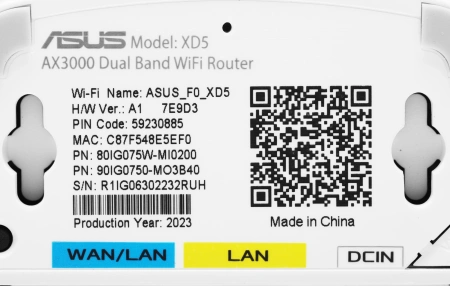 Бесшовный Mesh роутер Asus ZenWiFi XD5 (XD5 (W-2-PK)) AX3000 10/100/1000 белый комп.:устройство/креп