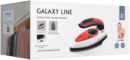 Утюг дорожный Galaxy Line GL 6137 1100Вт красный