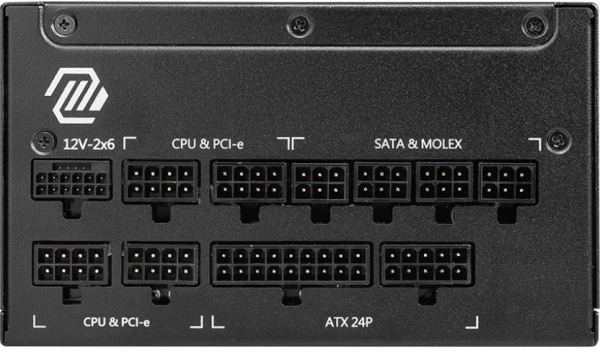 Блок питания MSI ATX 1250W MPG A1250G Gen.5 80+ gold (20+4pin) APFC 135mm fan 12xSATA Cab Manag RTL