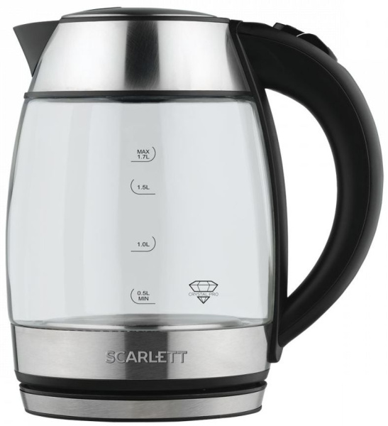 Чайник электрический Scarlett SC-EK27G94 1.7л. 2200Вт нержавеющая сталь (корпус: стекло)