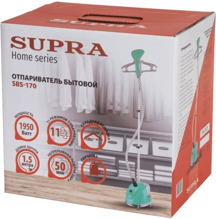 Отпариватель напольный Supra SBS-170 1950Вт мятный