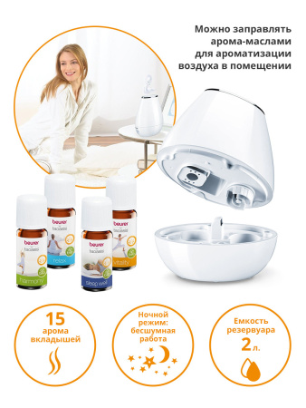 Увлажнитель воздуха Beurer LB37 20Вт (ультразвуковой) белый