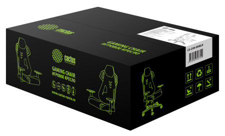 Кресло игровое Cactus CS-CHR-090BLR черный/красный эко.кожа/сетка крестов. нейлон