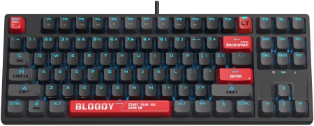 Клавиатура A4Tech Bloody AT87 механическая черный/красный USB for gamer LED (AT87)