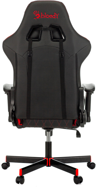 Кресло игровое A4Tech Bloody GC-870 черный/красный ромбик эко.кожа с подголов. крестов. металл