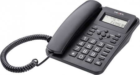 Телефон проводной Texet TX-264 черный