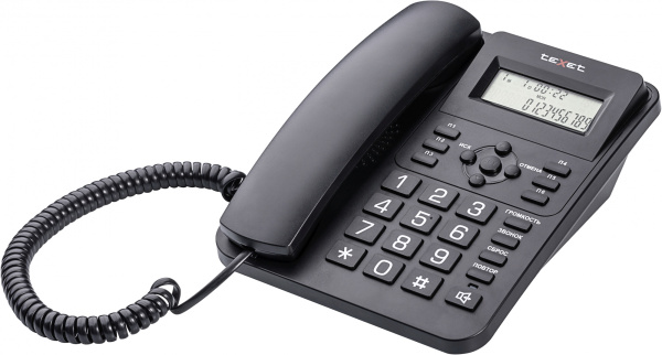 Телефон проводной Texet TX-264 черный
