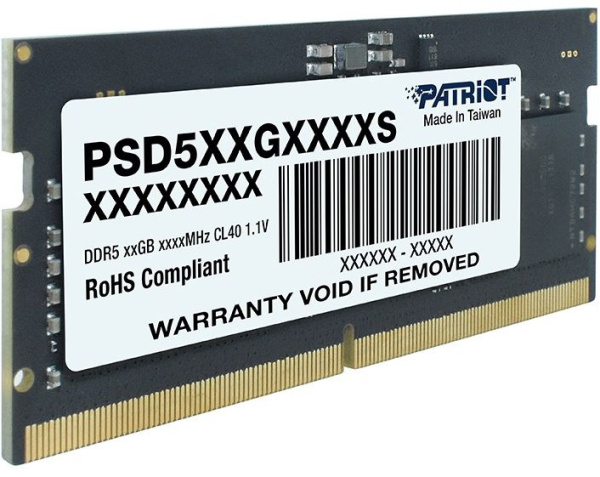 Память DDR5 16Gb 4800MHz Patriot PSD516G480081S RTL PC5-38400 CL40 SO-DIMM 260-pin 1.1В dual rank Ret