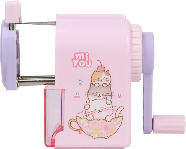 Точилка для карандашей механическая Deli E0641 miYou 1 отверстие пластик ассорти