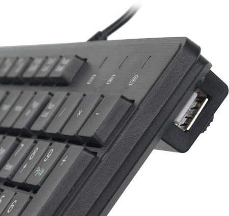 Клавиатура Оклик 520M2U черный/черный USB slim Multimedia