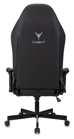 Кресло игровое Knight Neon черный соты эко.кожа с подголов. крестов. металл