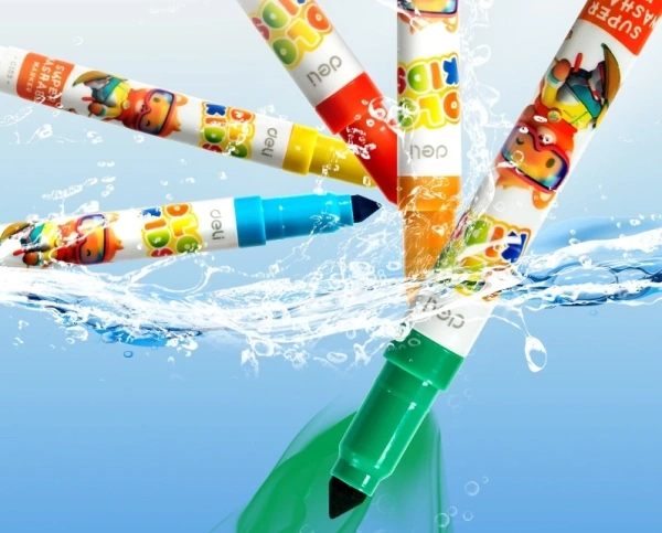 Фломастеры Deli EC155-24 пулевидный пиш. наконечник 24цв. коробка с европодвесом