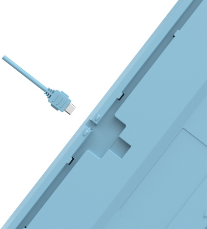 Клавиатура A4Tech Fstyler FS300 механическая белый/синий USB for gamer LED (FS300 PANDA SNOWBOARDING