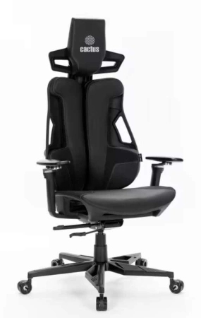 Кресло Cactus CS-CHR-DUO-BBK черный кожзам