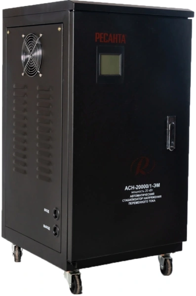 Стабилизатор напряжения Ресанта АСН-20000/1-ЭМ однофазный черный (63/3/2)