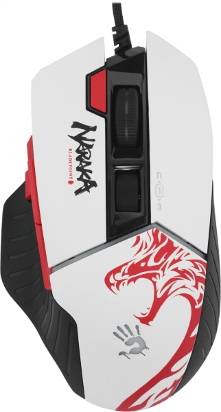 Мышь A4Tech Bloody W95 Max Naraka белый/рисунок оптическая 12000dpi USB 6but