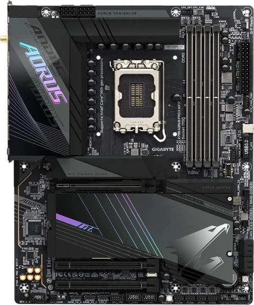 Материнская плата Gigabyte Z790 AORUS PRO X WIFI7 Soc-1700 Intel Z790 4xDDR5 ATX AC`97 8ch(7.1) 5Gigabit RAID+HDMI+DP