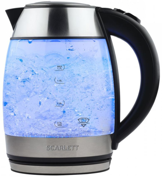 Чайник электрический Scarlett SC-EK27G94 1.7л. 2200Вт нержавеющая сталь (корпус: стекло)