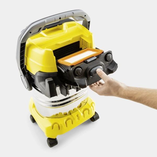 Строительный пылесос Karcher WD 6 P S V-30/6/22/T + DDC (YSY) 1300Вт (уборка: сухая/сбор воды) желтый