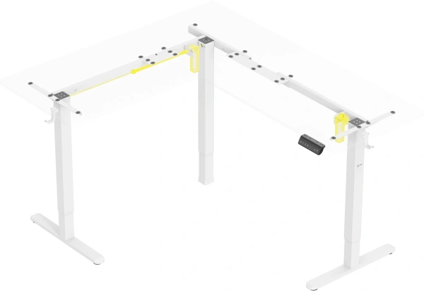 Стол для компьютера Cactus CS-EDXL-WWT столешница МДФ белый каркас белый 140x72x60см