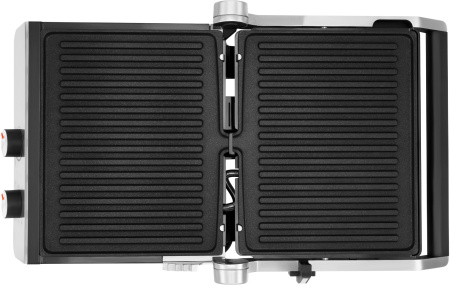 Электрогриль Hyundai HYG-4046 2200Вт черный/серебристый