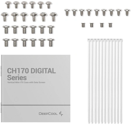 Корпус Deepcool CH170 Digital белый без БП miniITX 6x120mm 2xUSB3.0 audio bott PSU