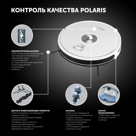 Пылесос-робот Polaris PVCR 3200 IQ Home 40Вт белый