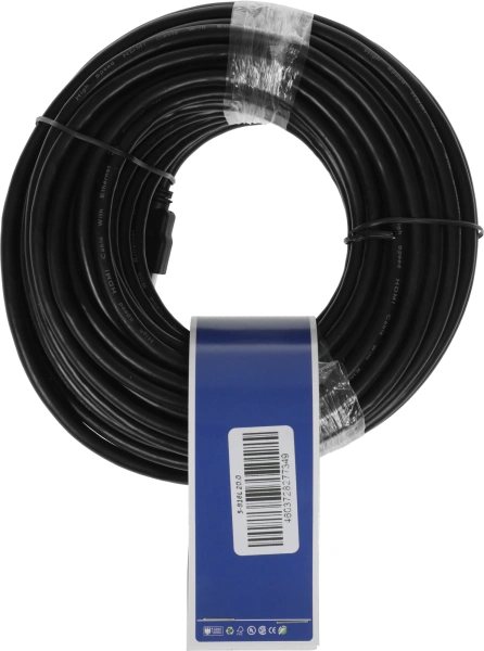 Кабель аудио-видео Premier 11239 HDMI (m)/HDMI (m) 20м. позолоч.конт. черный