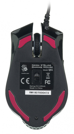 Мышь A4Tech Bloody Q51 черный/рисунок оптическая (6200dpi) USB (8but)