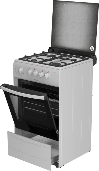 Плита Газовая Darina 1B1 GM 441 018 W белый/черный реш.чугун