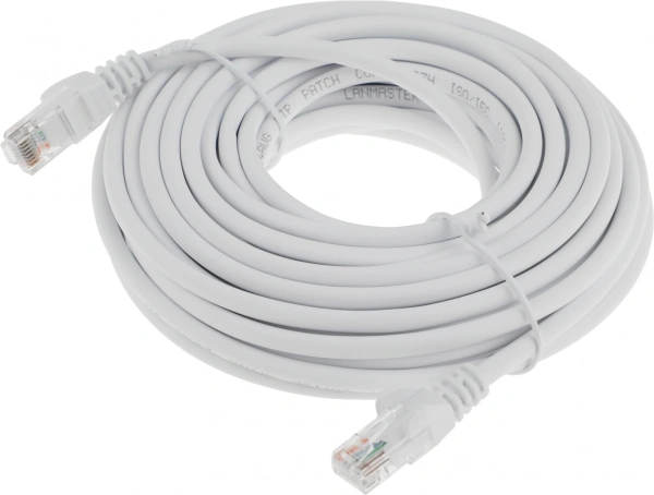 Патч-корд Lanmaster LAN-PC45/U5E-10-WH UTP RJ-45 вил.-вилка RJ-45 кат.5E 10м белый LSZH (уп.:1шт)