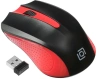 Мышь Оклик 485MW черный/красный оптическая (1200dpi) беспроводная USB для ноутбука (3but)