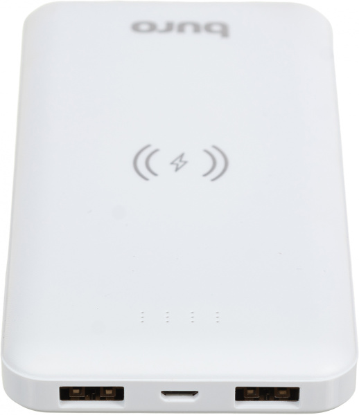 Мобильный аккумулятор Buro BPW10E 10000mAh 2A беспров.зар. белый (BPW10E10PWT)