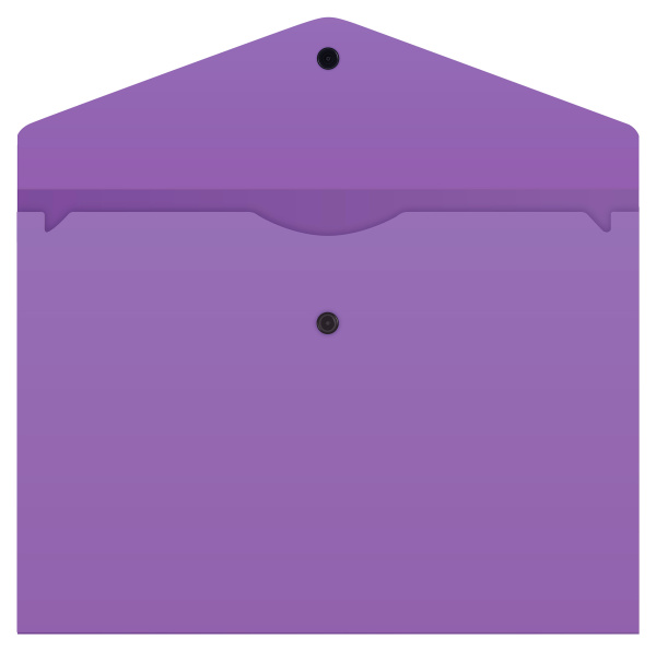 Конверт на кнопке Бюрократ -PK803TVIO A4 гориз. пластик 0.15мм фиолетовый