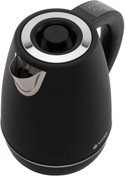 Чайник электрический Vitek VT-1161 1.7л. 2200Вт черный корпус: сталь
