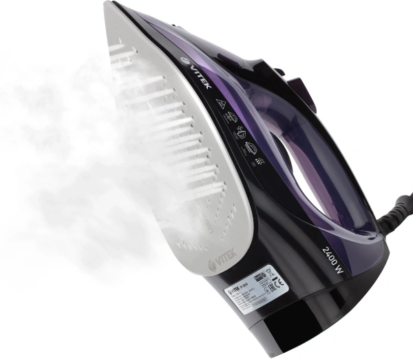 Утюг Vitek VT-8316 2400Вт черный/фиолетовый