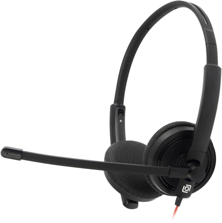 Наушники с микрофоном Оклик HS-L900 черный 1.8м накладные оголовье (1532022)
