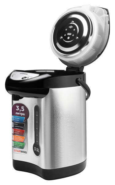 Термопот Starwind STP2830 3.5л. 750Вт серебристый/черный