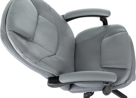 Кресло руководителя Бюрократ CH-868N-BF серый эко.кожа крестов. пластик подст.для ног