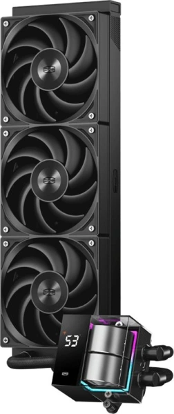 Система водяного охлаждения PcCooler DS360 BK Soc-AM5/AM4/1200/1700/1851 черный 4-pin Al LCD 310W Ret (DS360-BKNWXX-GL)