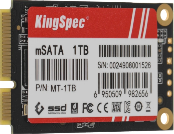 Накопитель SSD Kingspec SATA-III 1TB MT-1TB MT Series mSATA