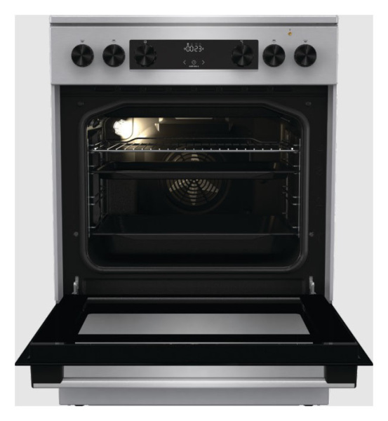 Плита Электрическая Gorenje GECS6C70XC нержавеющая сталь стеклокерамика (без крышки)