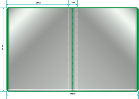 Папка с 30 прозр.вклад. Бюрократ -BPV30GRN A4 пластик 0.65мм торц.карм с бум. встав зеленый