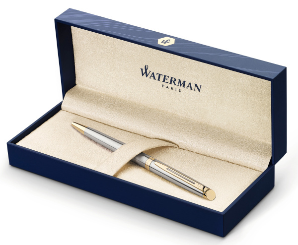 Ручка шариков. Waterman Hemisphere (CWS0920370) Steel GT M син. черн. подар.кор.